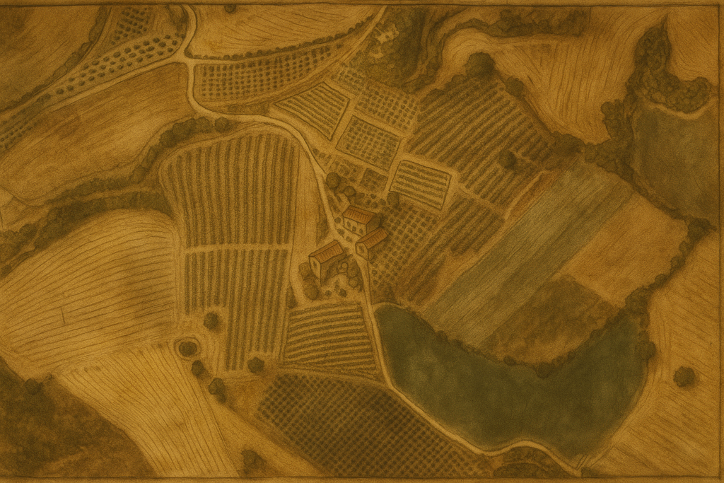 Mappa aziendale fatta di tante coltivazioni diverse ed alternate per massimizzare la biodiversità